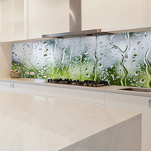 Фото панель універсальна ПЕТ краплі дощу, Самофіксована 68 х 305 см (товщина 2 мм)