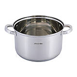 Каструля-фритюрниця 6,5 л із сіткою для фритюру Kamille KM-5625S з неіржавкої сталі, фото 4