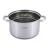 Каструля-фритюрниця 6,5 л із сіткою для фритюру Kamille KM-5625S з неіржавкої сталі, фото 5