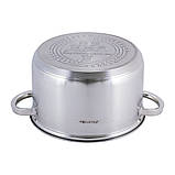 Каструля-фритюрниця 6,5 л із сіткою для фритюру Kamille KM-5625S з неіржавкої сталі, фото 6