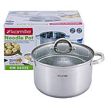 Каструля-фритюрниця 6,5 л із сіткою для фритюру Kamille KM-5625S з неіржавкої сталі, фото 7