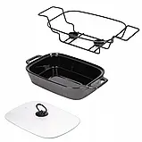 Марміт керамічний зі скляною кришкою та металевою підставкою Kamille KM-6428 — 2,5 л, фото 2