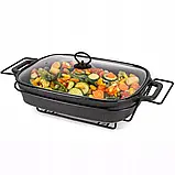 Марміт керамічний зі скляною кришкою та металевою підставкою Kamille KM-6428 — 2,5 л, фото 3