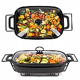 Марміт керамічний зі скляною кришкою та металевою підставкою Kamille KM-6428 — 2,5 л, фото 6