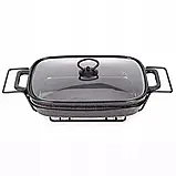 Марміт керамічний зі скляною кришкою та металевою підставкою Kamille KM-6428 — 2,5 л, фото 7