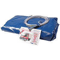 Тент нов.зрз. посилений Газель 2-стор. 8 лювер. 600г/м² синій з тросом БелТент 3302-8508020