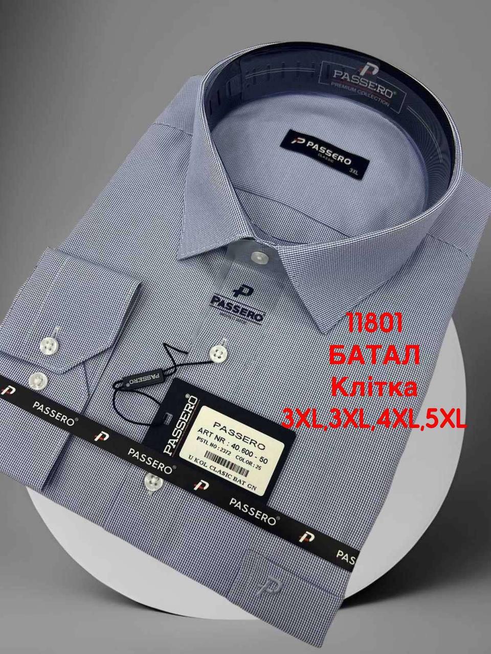 Батальна сорочка в мілку клітку Passero mod -40600/color 25