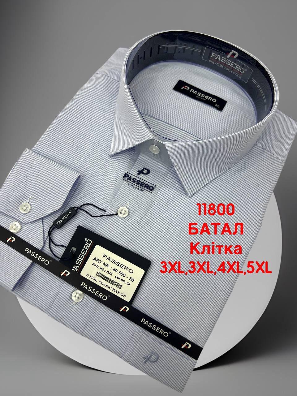 Батальна сорочка в мілку клітку Passero mod -40600/color 30