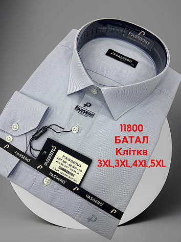 Батальна сорочка в мілку клітку Passero mod -40600/color 30, фото 1