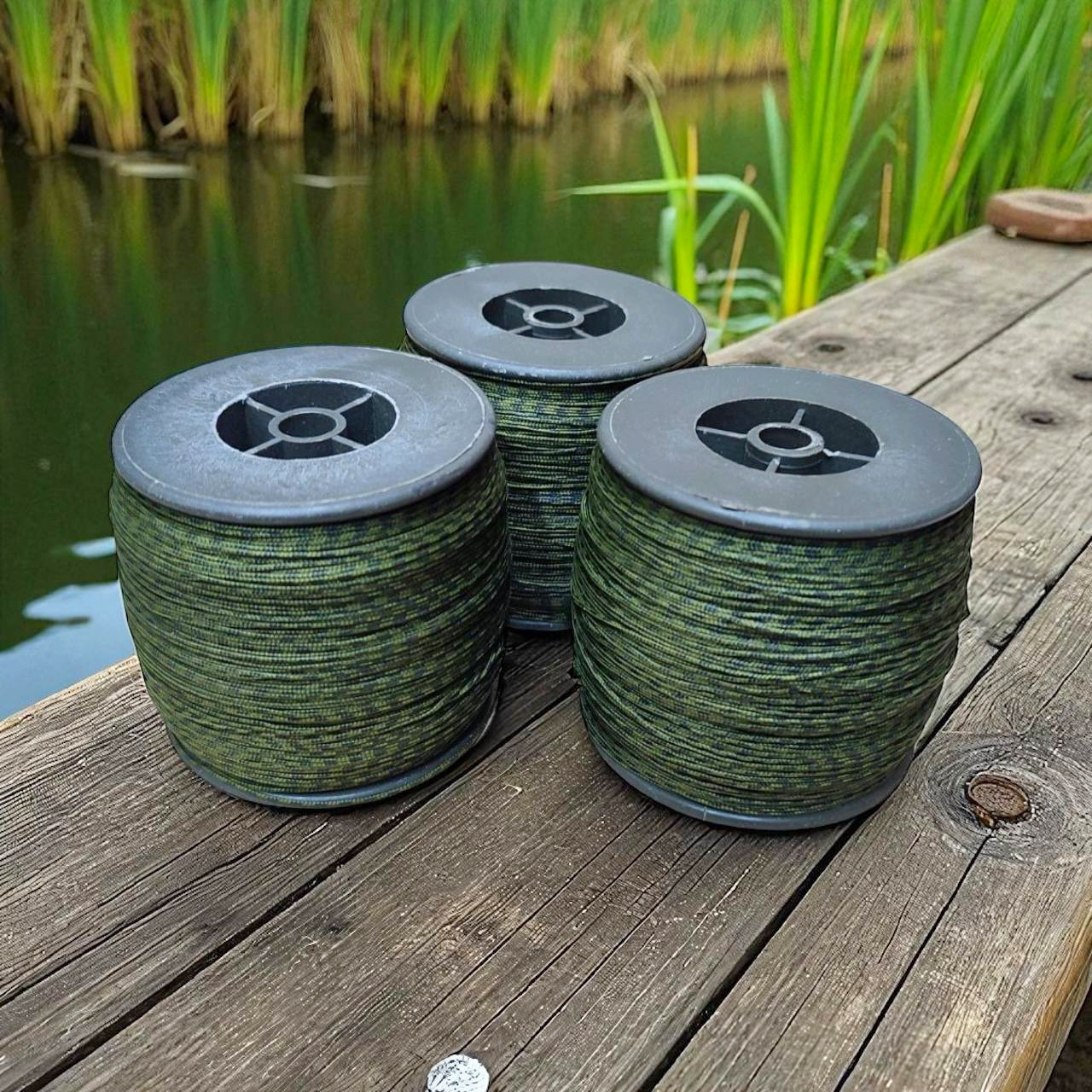 Лідкор "Hevicore" без сердечника 300 метрів , "Camo Green" 40lb , для рибальських оснасток та монтажів, фото 1