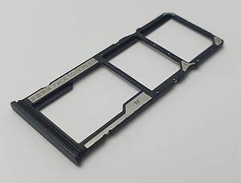 Тримач сім-карти Xiaomi Redmi 12c чорний Сервісний оригінал з розбирання