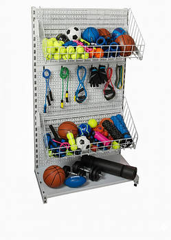 Стелажі металеві Н1450 мм, білі - RAL 9016