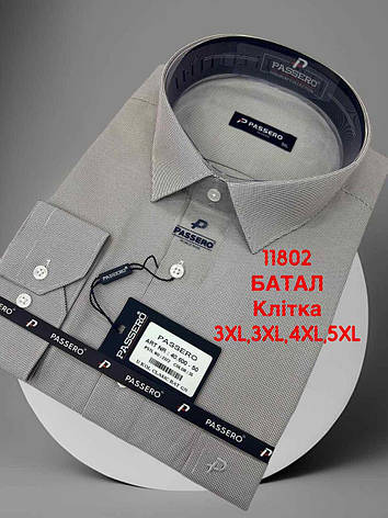 Батальна сорочка в мілку клітку Passero mod -40600/color 35, фото 1