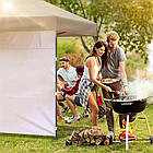 Бічна стінка для намету, суцільне полотно 10,5 м, бежеве, для розсувного намету, фото 3