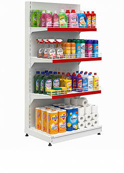 Стелажі металеві Н1600 мм, білі - RAL 9016