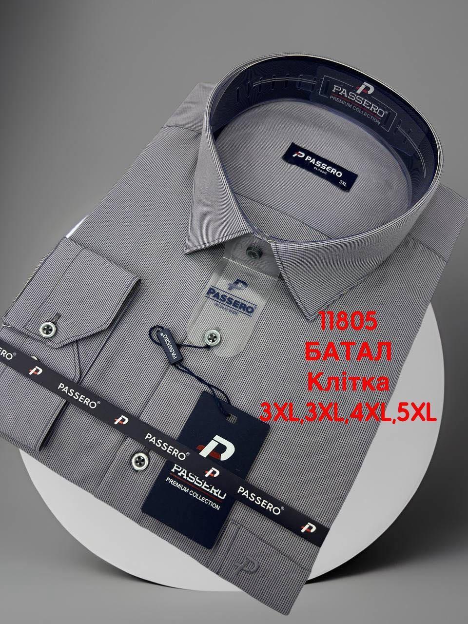 Батальна сорочка в мілку клітку Passero mod -40600