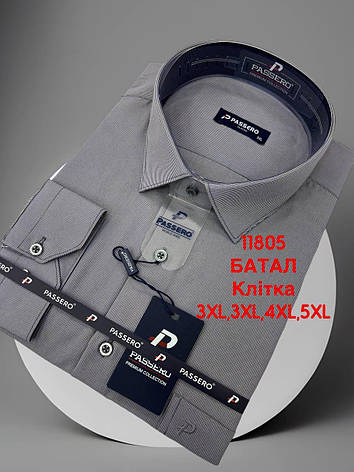 Батальна сорочка в мілку клітку Passero mod -40600, фото 1