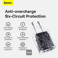 Адаптер мережевий Baseus Compact Charger 3U 17W EU 3USB QC 3.4A (CCXJ020102) (CCXJ020101) black, фото 6