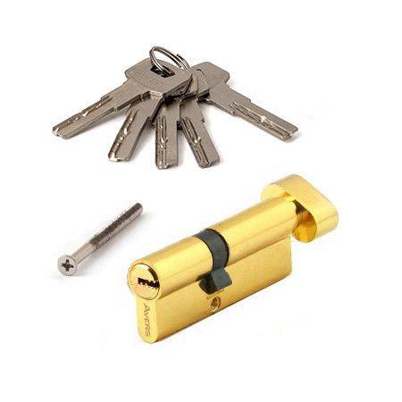 Циліндр Avers ZM-80(35/45C)-C-G золото (UA) ключ-вороток, фото 1