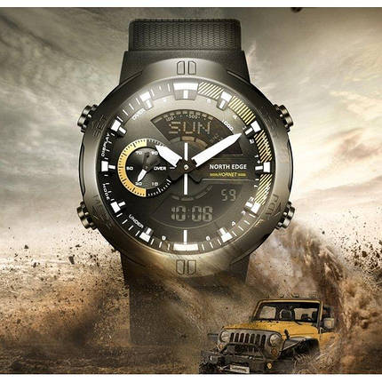 Чоловічий годинник North Edge Hornet з водозахистом і ударостійким дизайном, фото 1