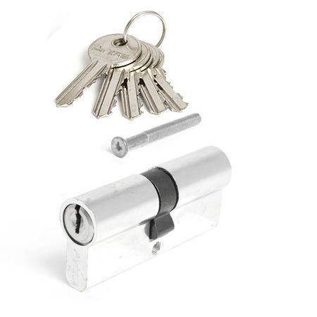 Циліндр Vanger EL-70-NI нікель (UA) ключ-ключ, фото 1