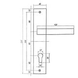 Ручки дверні на планці CordonTech HP-85.101-GRF графіт, фото 2