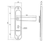 Ручки дверні на планці CordonTech HP-77.123.-CR хром, фото 2