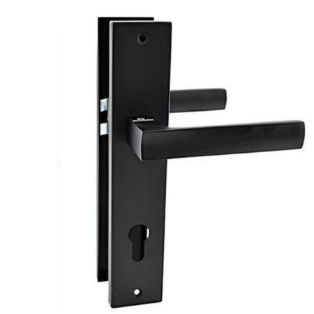 Ручки дверні на планці CordonTech HP-85.101-BLM чорний матовий, фото 1