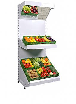 Овочеві стелажі, колір RAL 9016 - білий