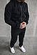 Зимовий чоловічий спортивний костюм на флісі сірий батал на блискавці, фото 10