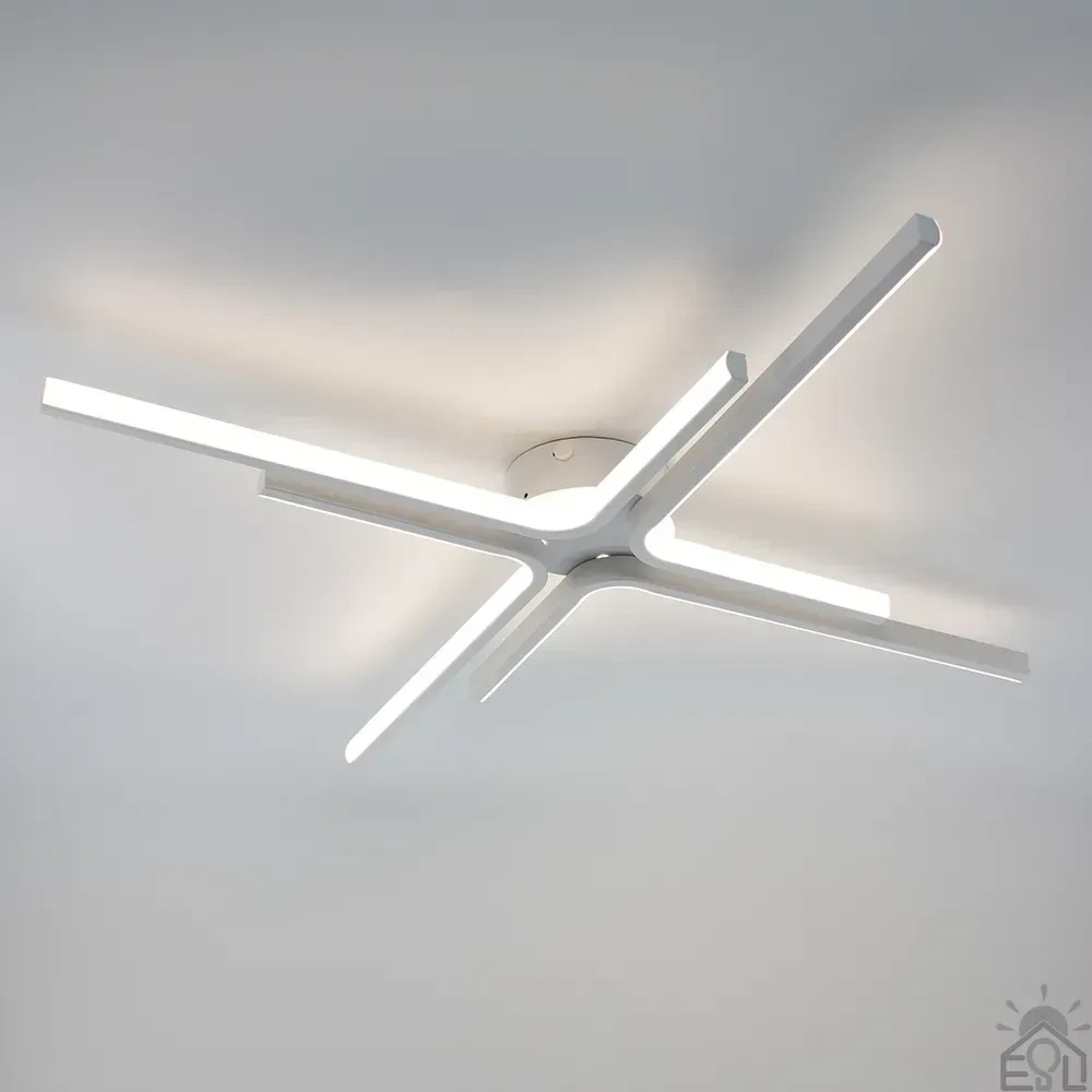 Світлодіодна LED люстра ESTA 70 Вт 4Lт WHITE Esllse 6500К 5500Лм з пультом та додатком для смартфона 770x60 мм, фото 1