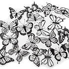 Наклейки Прозорі Метелики 20шт NKL183, фото 2