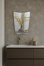 Дзеркало для ванни безрамне з полірованим торцем (єврокромка)