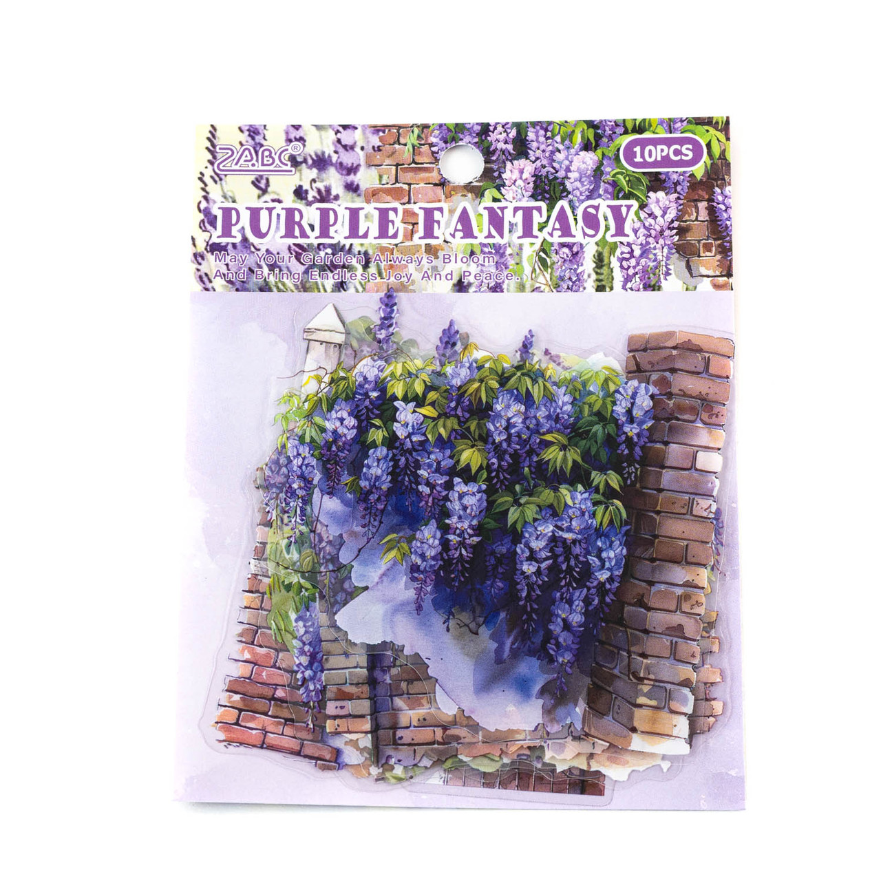 Наклейки Фіолетові квіти 10шт NKL185, фото 1