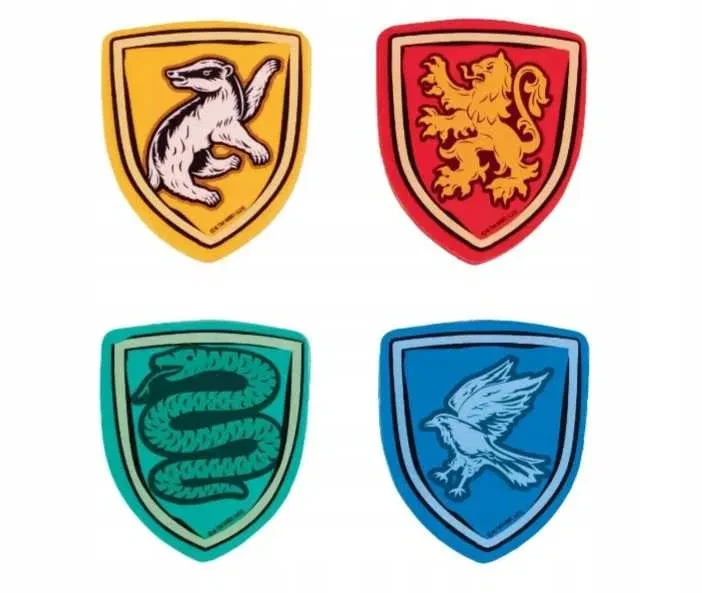 Набір гумок для стирання Harry Potter 4 шт, різнокольорові ластики в пеналі, шкільні канцтовари, фото 1