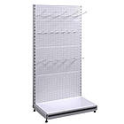 Стелаж перфорований 1600*750 мм, приставний металевий торговий стелаж, стелаж з перфорованими панелями, стелаж з перфорацією, фото 3