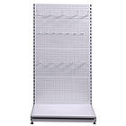 Стелаж перфорований 1600*750 мм, приставний металевий торговий стелаж, стелаж з перфорованими панелями, стелаж з перфорацією, фото 2