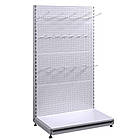 Стелаж перфорований 1600*950 мм, приставний металевий торговий стелаж, стелаж з перфорованими панелями, стелаж з перфорацією, фото 3