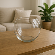 Прозора колба скло Цукерниця на ресепшн Ваза без логотипу, фото 3