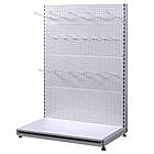 Стелаж перфорований 1600*1200 мм, приставний металевий торговий стелаж, стелаж з перфорованими панелями, стелаж з перфорацією, фото 3