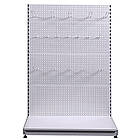 Стелаж перфорований 1600*1200 мм, приставний металевий торговий стелаж, стелаж з перфорованими панелями, стелаж з перфорацією, фото 2