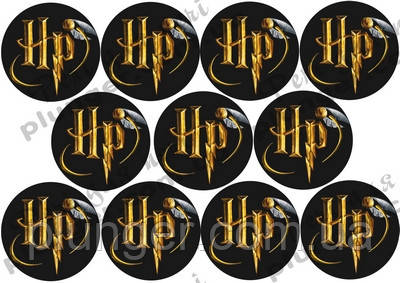 Вафельна картинка для кондитерських виробів Гарі Поттер (лист А4), фото 1