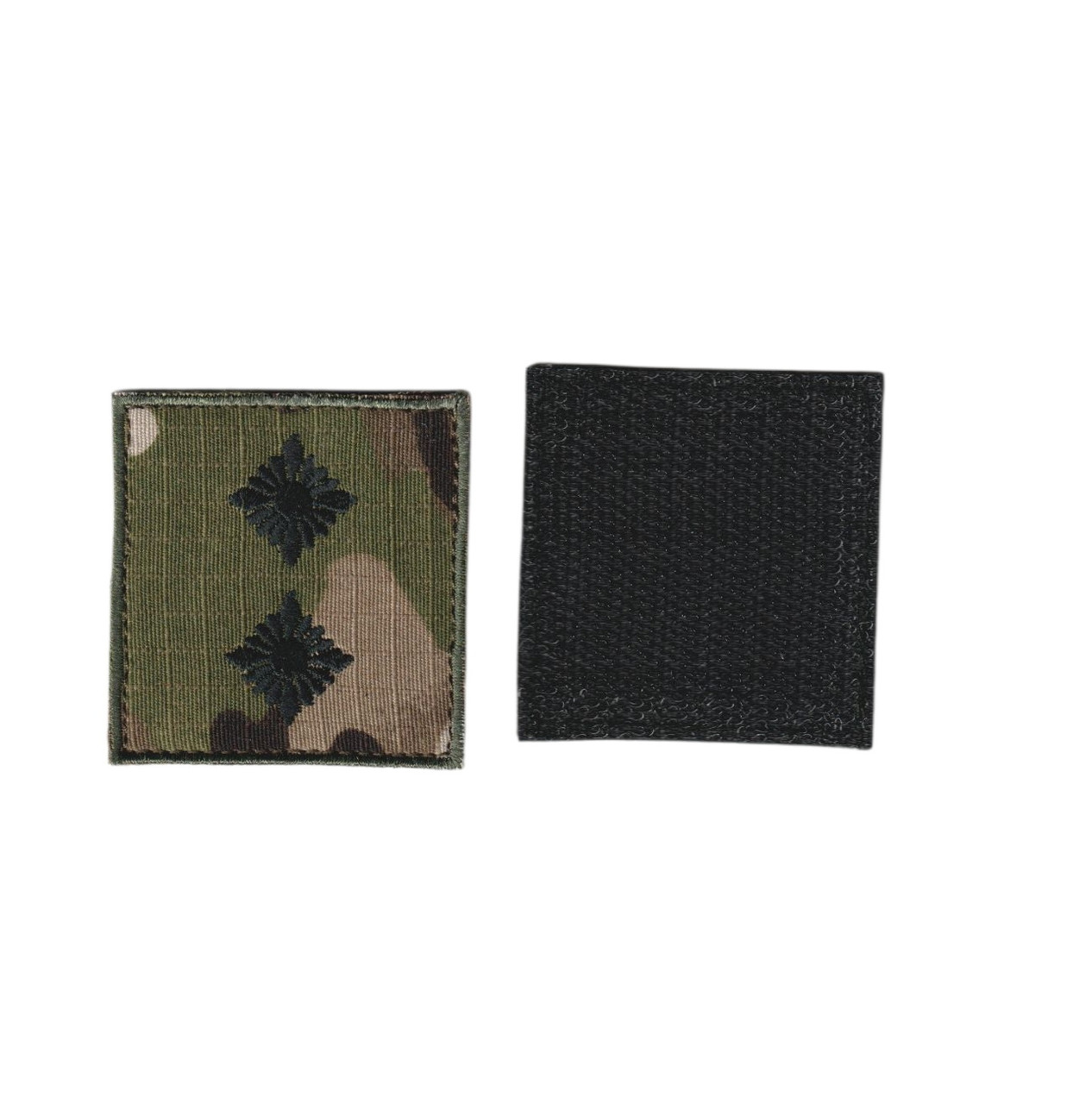 Погон Лейтенант НАТО військовий / армійський шеврон ЗСУ, зелений колір на фоні мультикам. на липучці 5*5см, фото 1