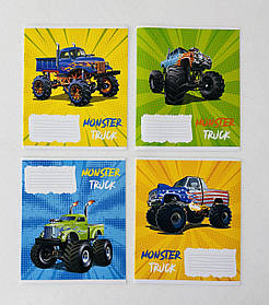 Зошит 12 аркушів у клітку Джип (12К802) Поліграфіст Україна