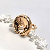 Кільце із золота без каменів гладке жіноче 18.5