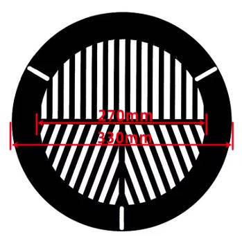 Маска Бахтинова на зовнішній діаметр труби від 270 до 330 мм для точного фокусування телескопа
