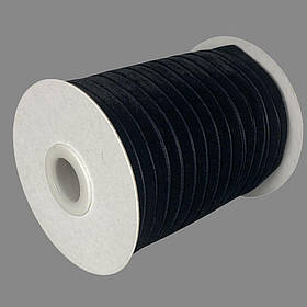 Оксамитова стрічка 0,6 см х 50 ярдів Чорний Marill (D00806-C 03)