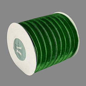 Оксамитова стрічка 1,0 см х 50 ярдів Зелений Marill (D00910-C 27)