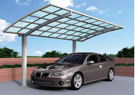 АВТОМОСИЛЬНИЙ НАВІС З АЛЮМІНИЮ З ПОНОЛІТНИМ ПОЛІКАРБОНАТОМ OSCAR CARPORT A01-5628, фото 1