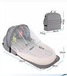 Дитяче складане переносне ліжечко Olvi Переносна дитяча сумка-ліжко-ліжкощільний пеленатор Рюкзак, фото 4